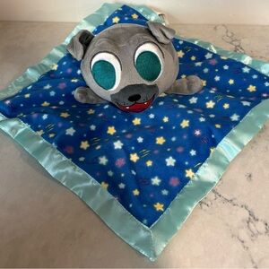 Disney Lovey Plush Security Blanket “Bingo” Pug Puppy Dog Pals Rattle Silk Back